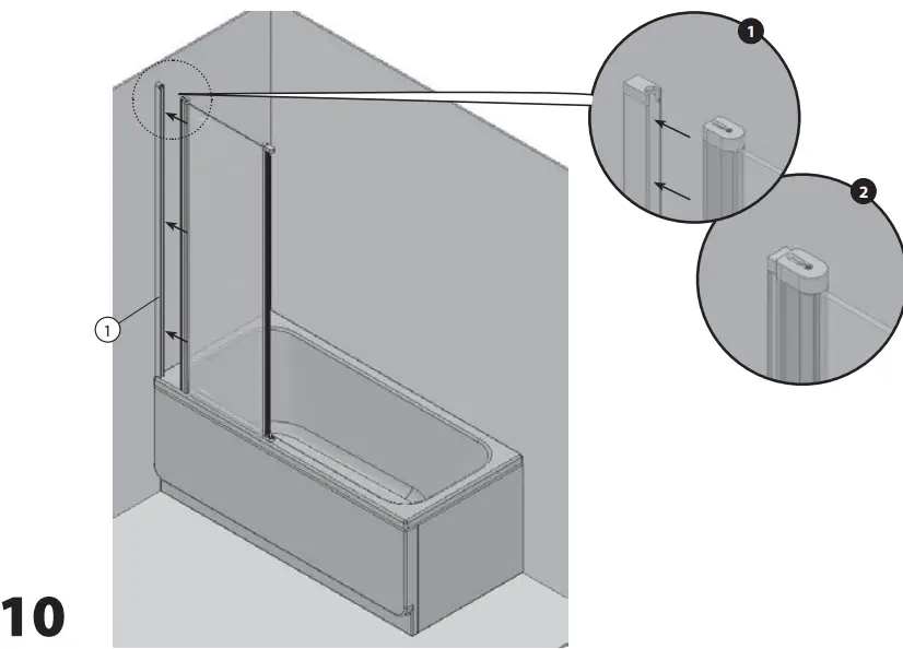 RAVAK CVS2-100 LR BRIGHT ALUMINUM TRANSPARENT-fig10