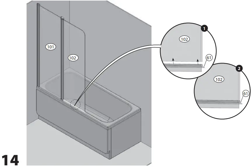 RAVAK CVS2-100 LR BRIGHT ALUMINUM TRANSPARENT-fig14