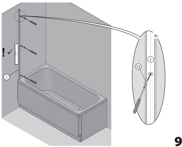 RAVAK CVS2-100 LR BRIGHT ALUMINUM TRANSPARENT-fig9