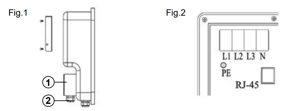 em2go 22kW 3 Phasen EM022AC1OCPP wall box charging station - plug 2