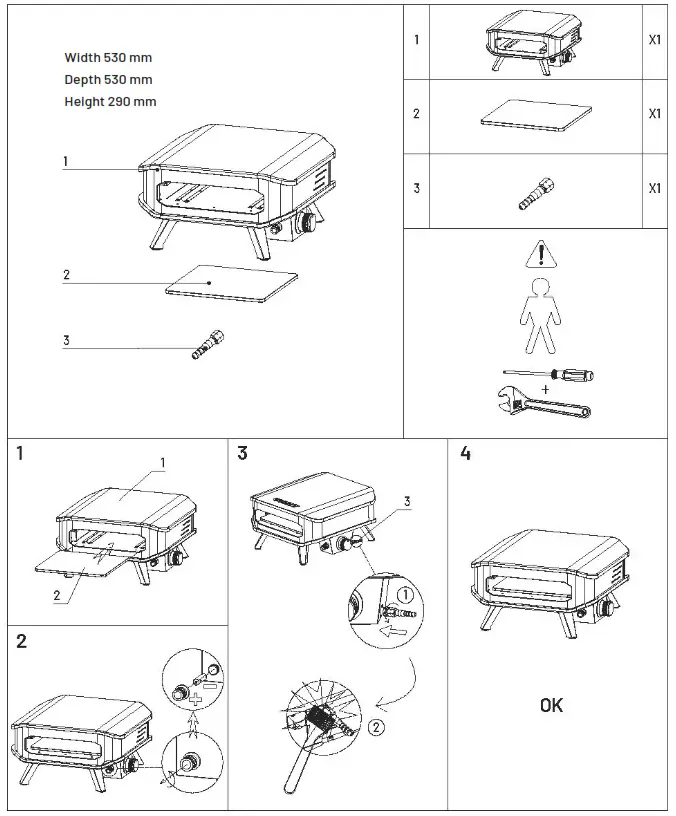 Cozze 90350 B pizza oven - fig 1