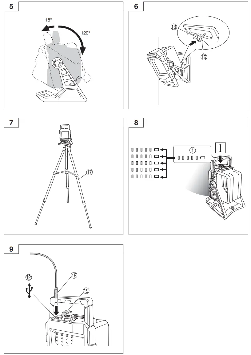 HiKOKI UB 18DC Cordless Work Light - fig 14
