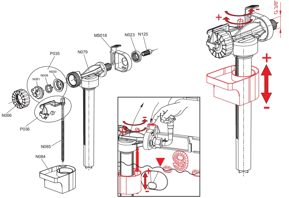 ALCAPLAST-A1112-Basicmodul-Slim-Wall-mounted-tank-FIG-1