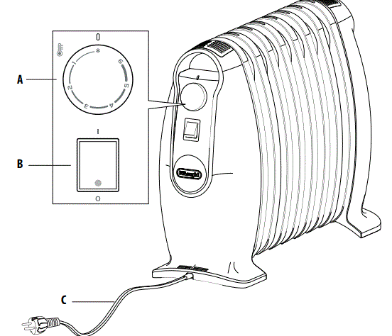 DeLonghi TRNS0808M TRNS Series Portable Oil Filled Radiator 3