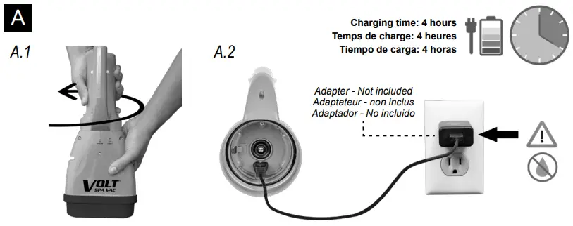 WATER TECH 12001645 Volt Rechargeable Spa Vacuum-FIG4