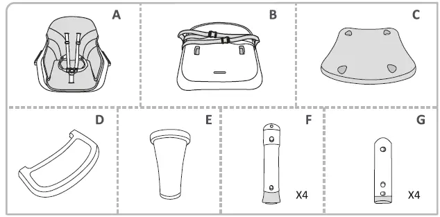 4BABY 116323 High Chair-1
