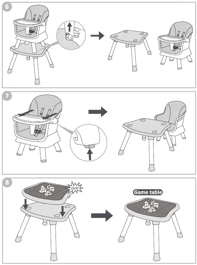 4BABY 116323 High Chair-4