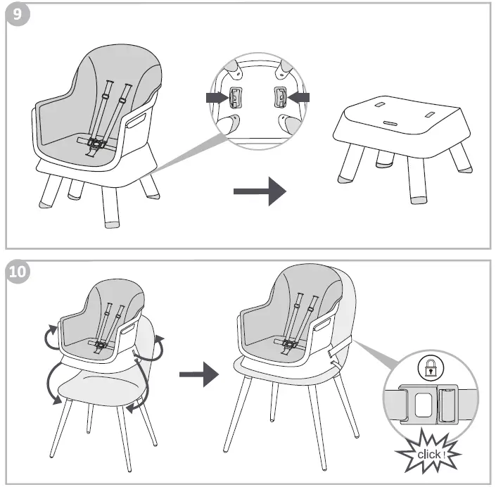 4BABY 116323 High Chair-5