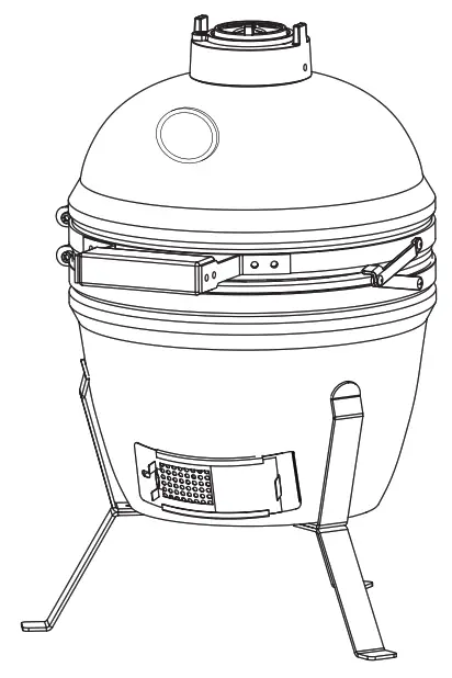 BluMill 8720246428513 Kamado Ceramic BBQ Grill - STEP 6