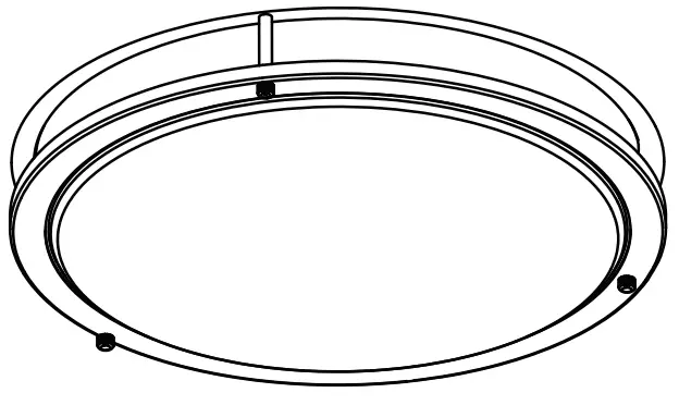 naturaled FMM CCT5 14-Inch Double Ring Dimmable LED Flush Mount Ceiling Light Fixture