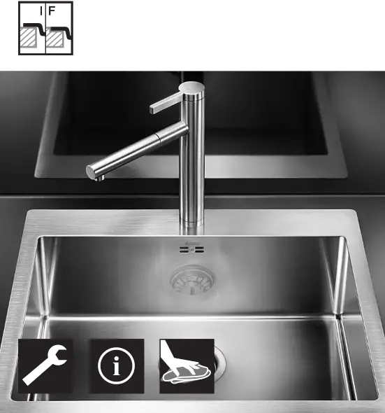 BLANCO Claron Style 500-IF-A Stainless Steel Satin Polish