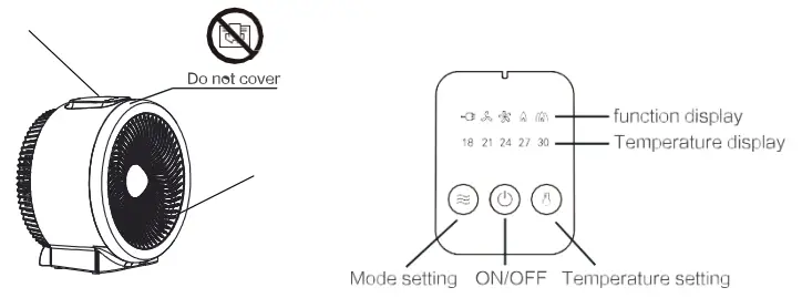 Midea NF20-18UR Fan Heater - fig 1