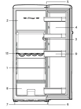 NIQUE-UGP-Series-Single-Door-Refrigerator-with-Freezer-fig-1