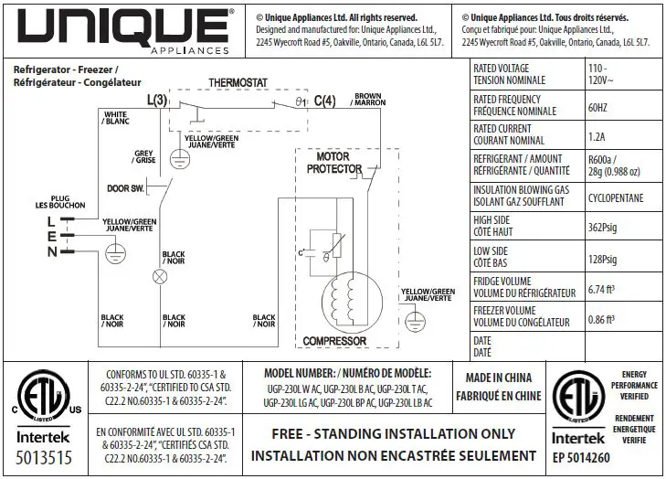 NIQUE-UGP-Series-Single-Door-Refrigerator-with-Freezer-fig-4