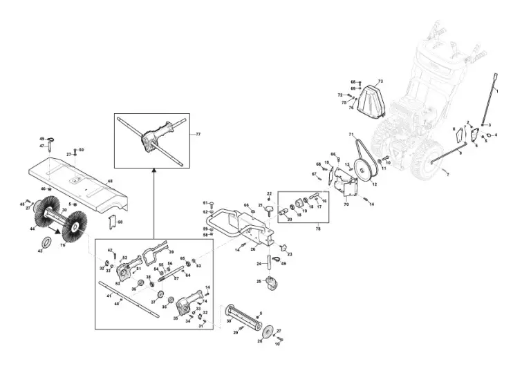 STIGA 219802532,S17 SWS 800 G Petrol Sweeper - Body Parts