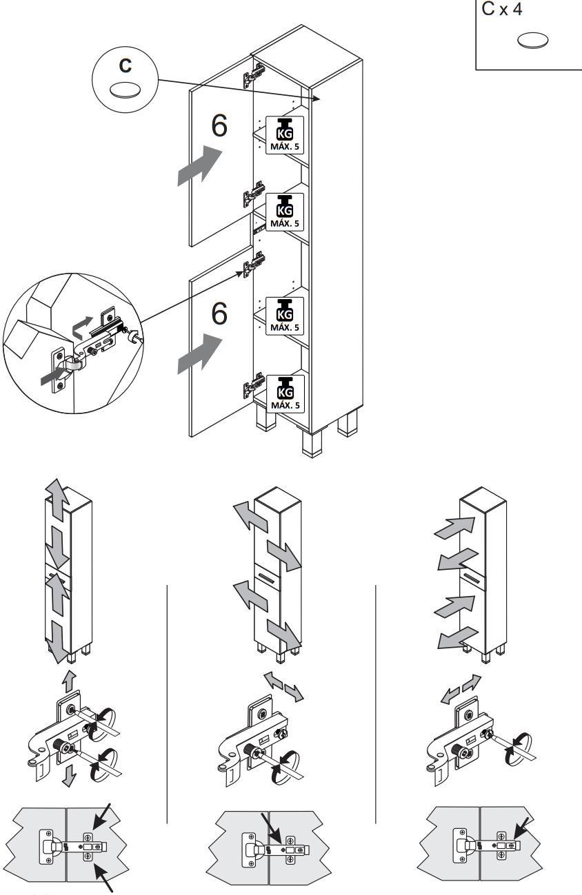 Fores 305250 A4 Bath Wall Cupboard - Fig11