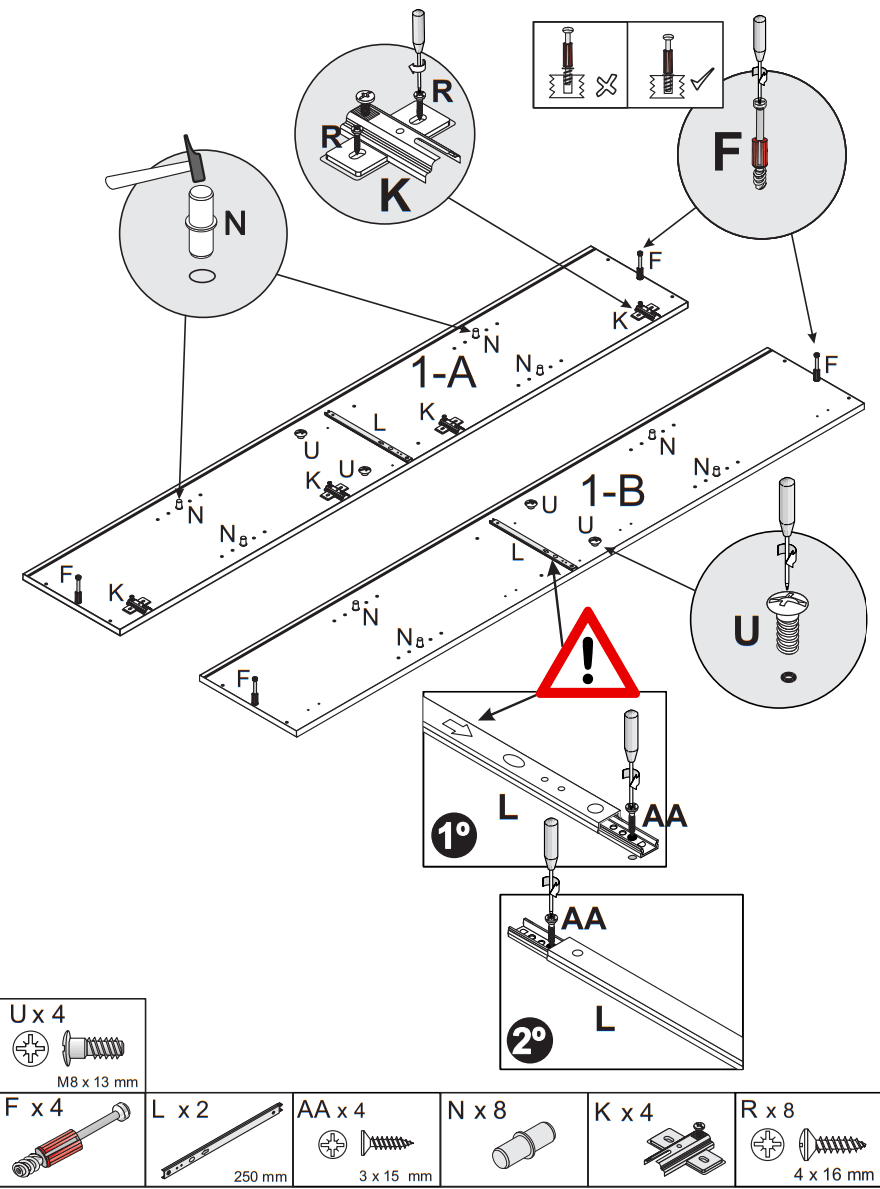 Fores 305250 A4 Bath Wall Cupboard - Fig2