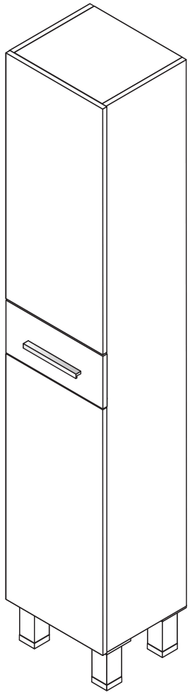 Fores 305250 A4 Bath Wall Cupboard