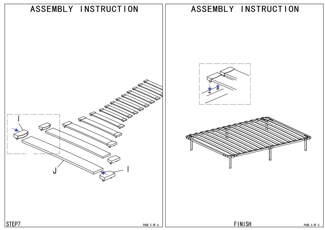 ShopperPlus SW SO DJ PK22 1 Metal Platform Bed Frame With Wooden Slat - fig5