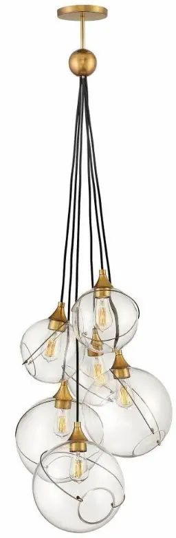 30306HBR Skye Six Light Multi Tier