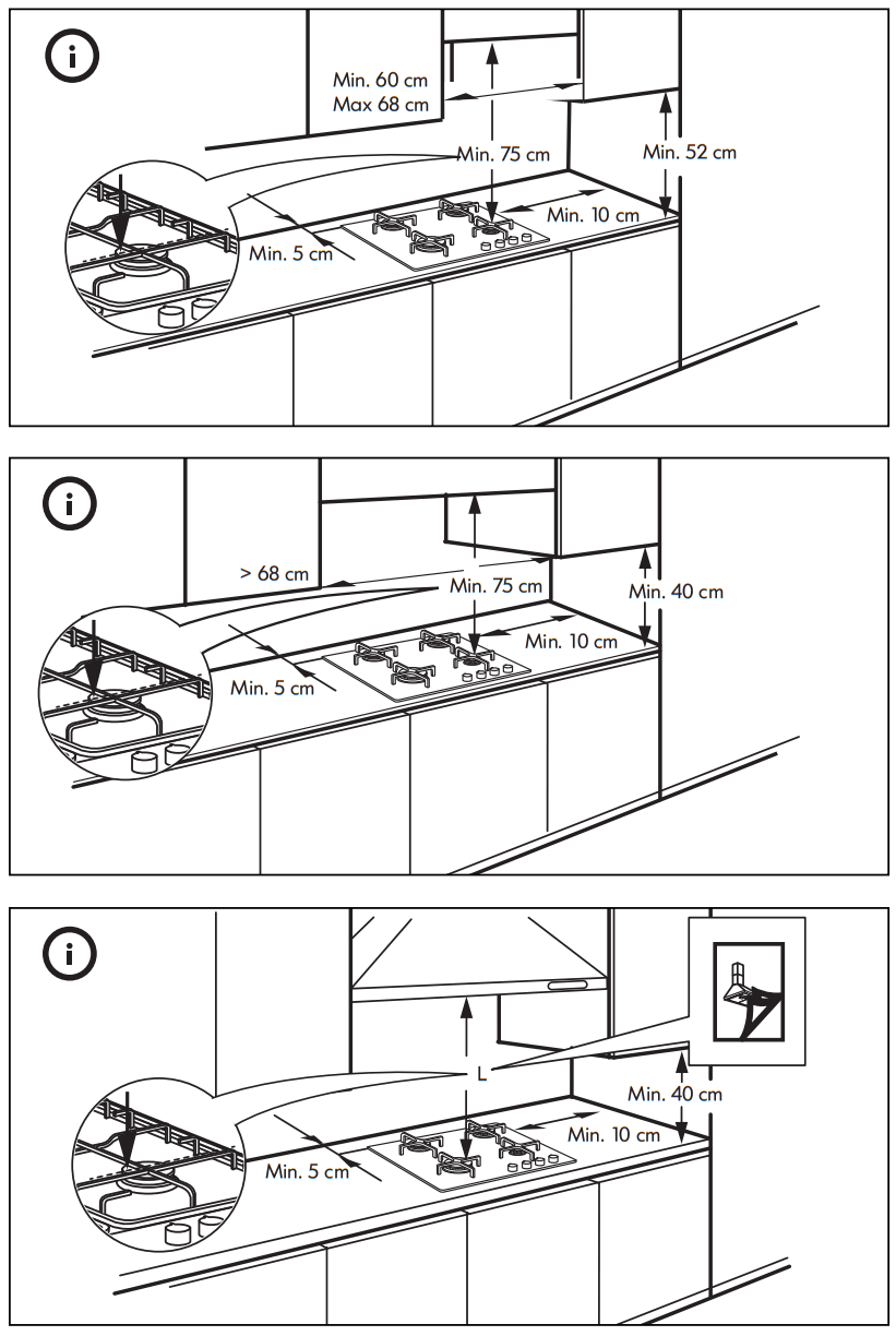 IKEA 402 780 67 Gas Hob Glass Black - fig