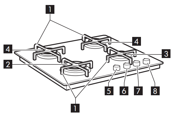 IKEA 402 780 67 Gas Hob Glass Black - fig01