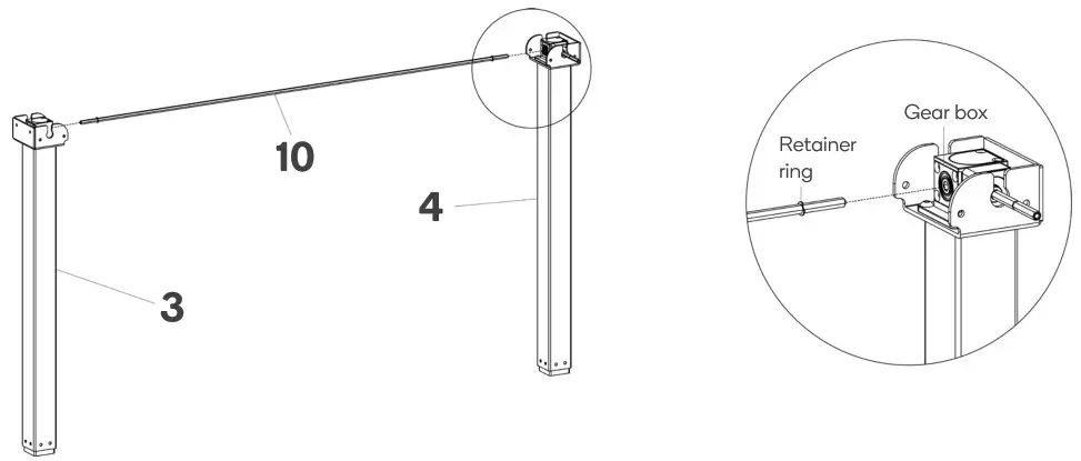 kogan ELSTANDMWWA Standing Manual Desk - ASSEMBLY 1