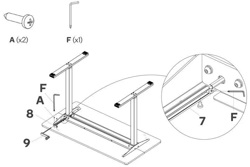 kogan ELSTANDMWWA Standing Manual Desk - ASSEMBLY 7