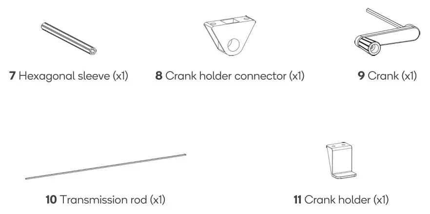 kogan ELSTANDMWWA Standing Manual Desk - COMPONENTS LIST 2