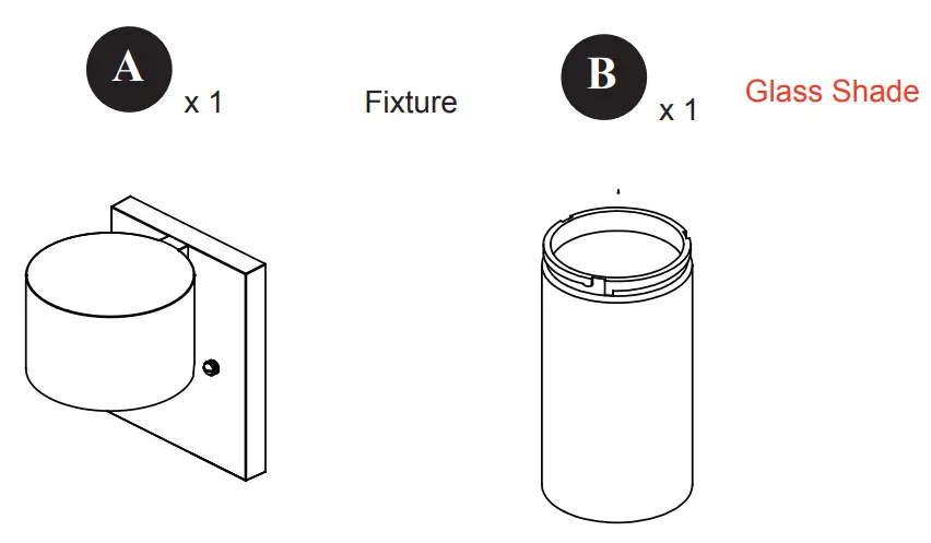 Origin 21 81010 Smithfield LED 1-Light Outdoor Coal Cylinder Wall Mount - fig 2
