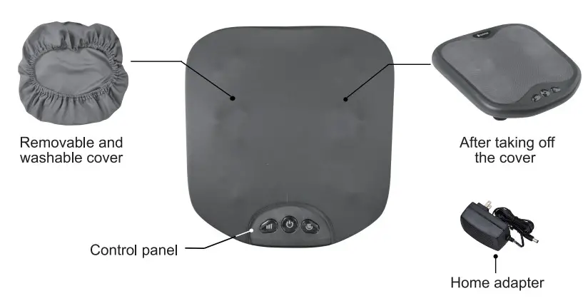 COMFIER CF-5903-WM 2-in-1 Shiatsu Foot and Back Massager with Heat - fig 1