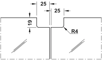H FELE Slido D-Line802 150U Sliding Door Fitting 1d