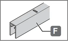 H FELE Slido D-Line802 150U Sliding Door Fitting 3a