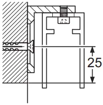 H FELE Slido D-Line802 150U Sliding Door Fitting A01f