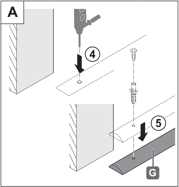 H FELE Slido D-Line802 150U Sliding Door Fitting A01i