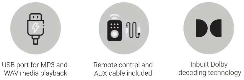 motorola MT160-5-DSB21 160W Dolby Soundbar - 3