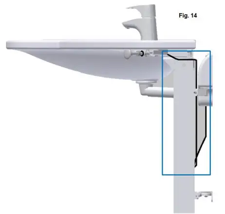 ROPOX 6153 Support Washbasin Basic Right hand - Ropox Lateral 11