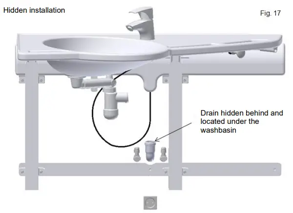 ROPOX 6153 Support Washbasin Basic Right hand - Ropox Lateral 15