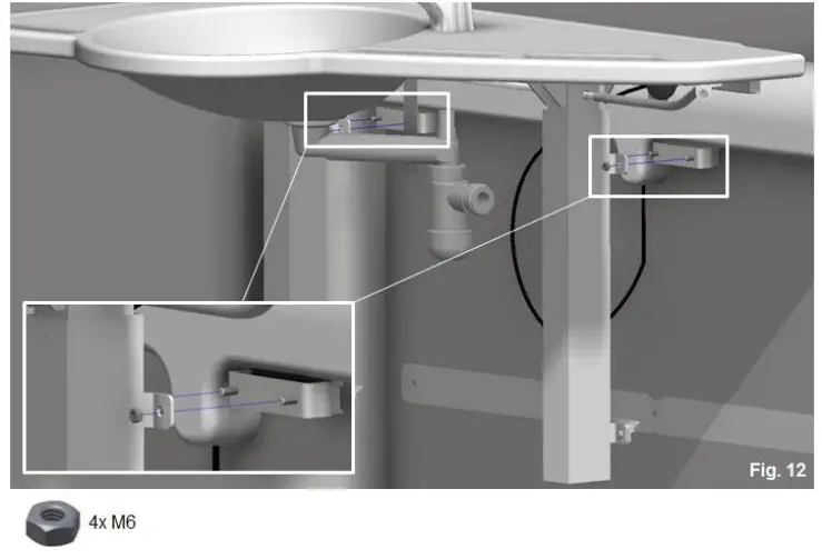ROPOX 6153 Support Washbasin Basic Right hand - Ropox Lateral 9