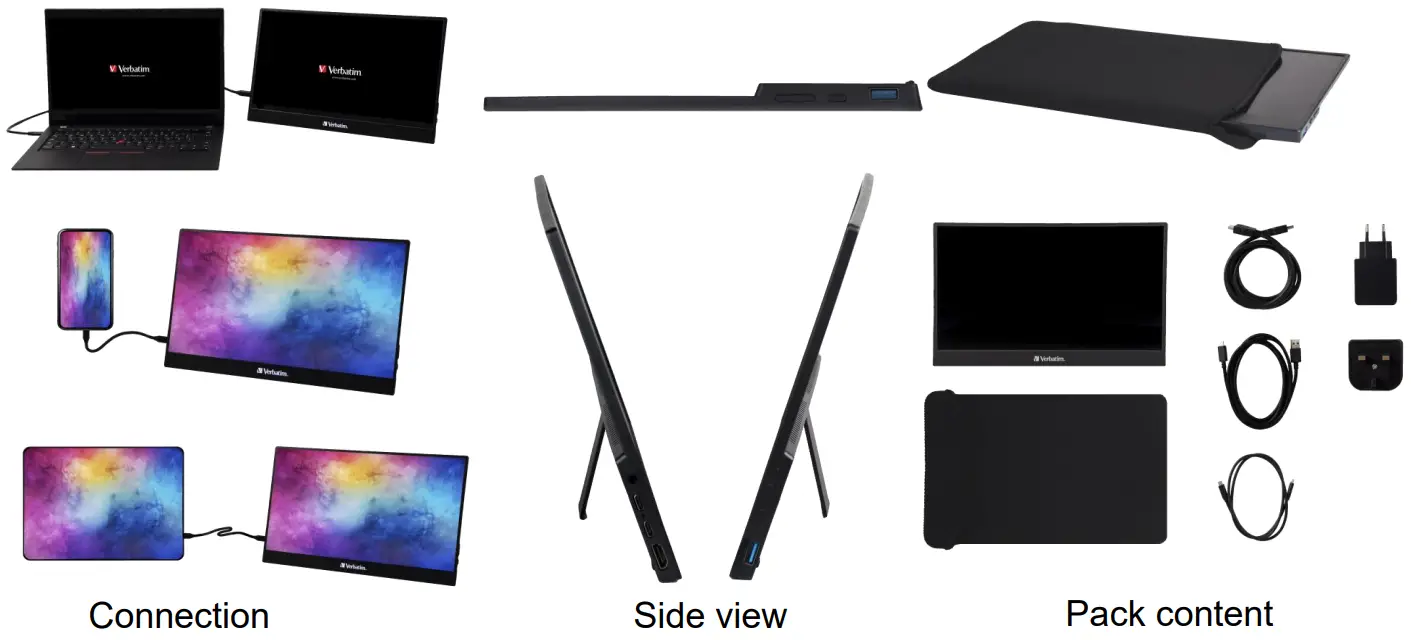 Verbatim 2793394 Portable Monitors - Connection Tools