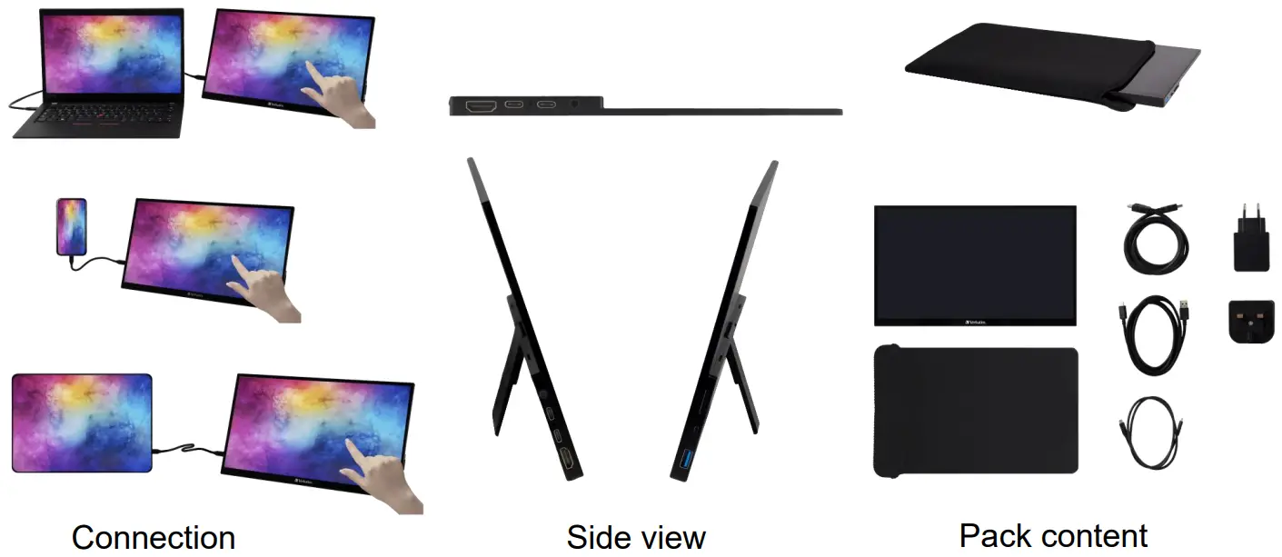 Verbatim 2793394 Portable Monitors - Touchscreen Monitor 2