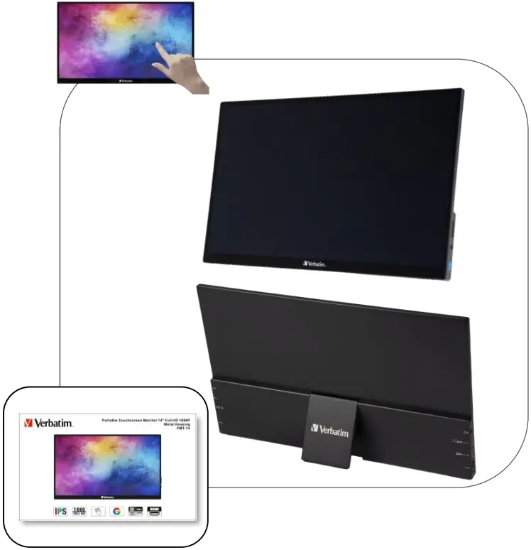 Verbatim 2793394 Portable Monitors - Touchscreen Monitor