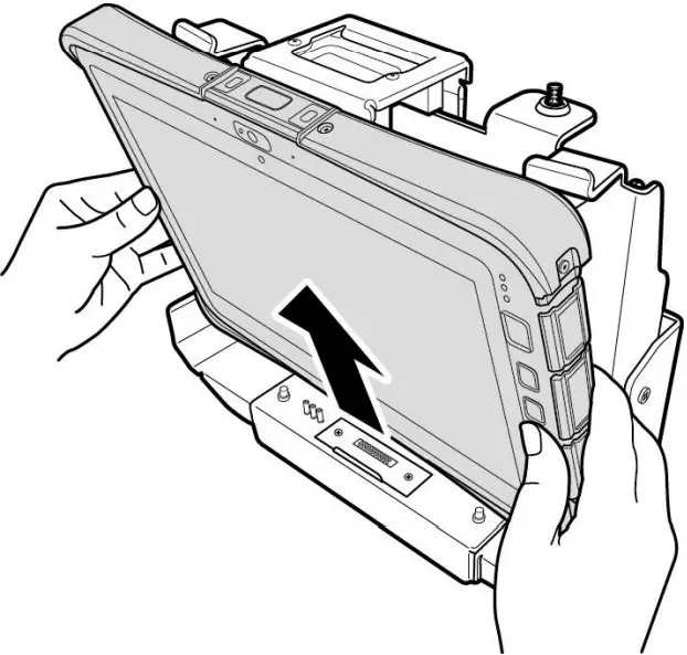 Undocking the Tablet PC