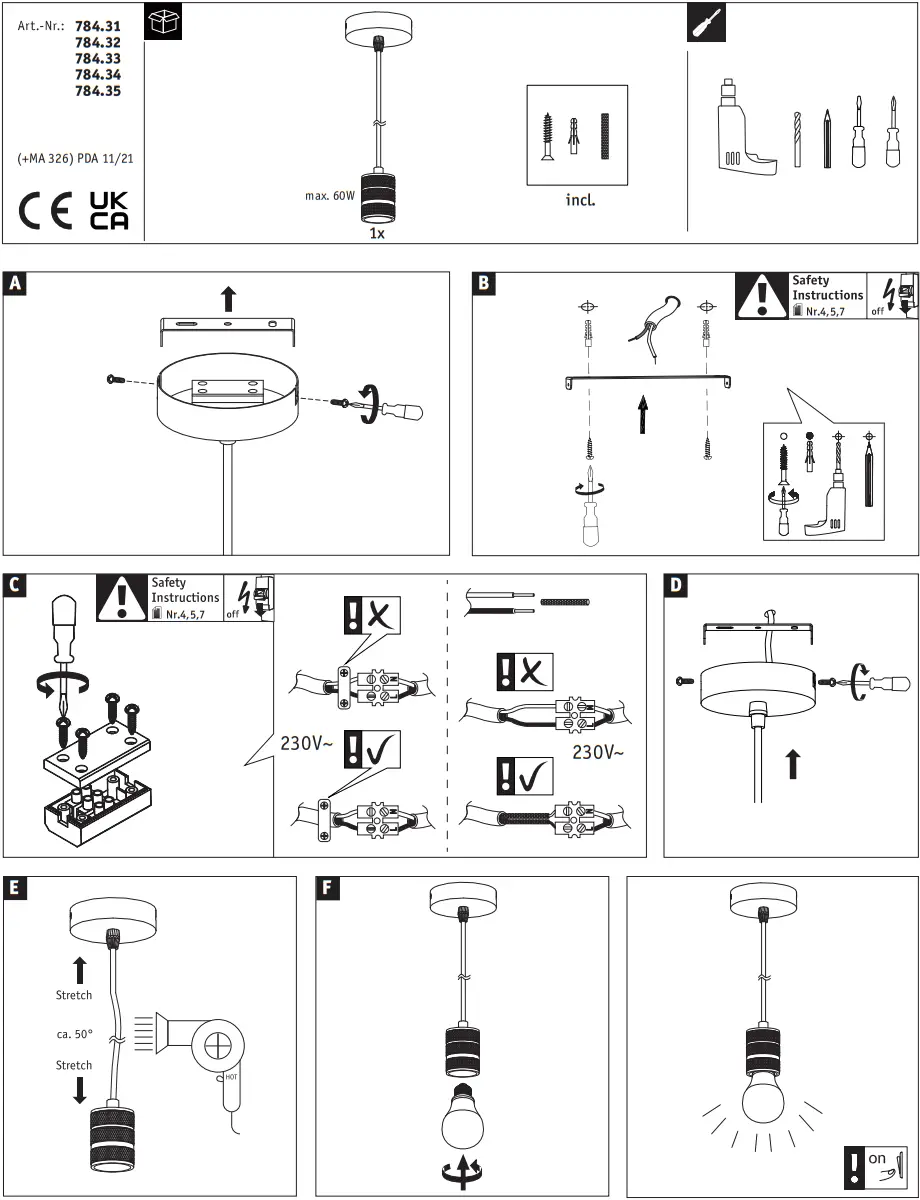 Paulmann 78431 Light Pendant E27 Noerdic Tilla Light Green