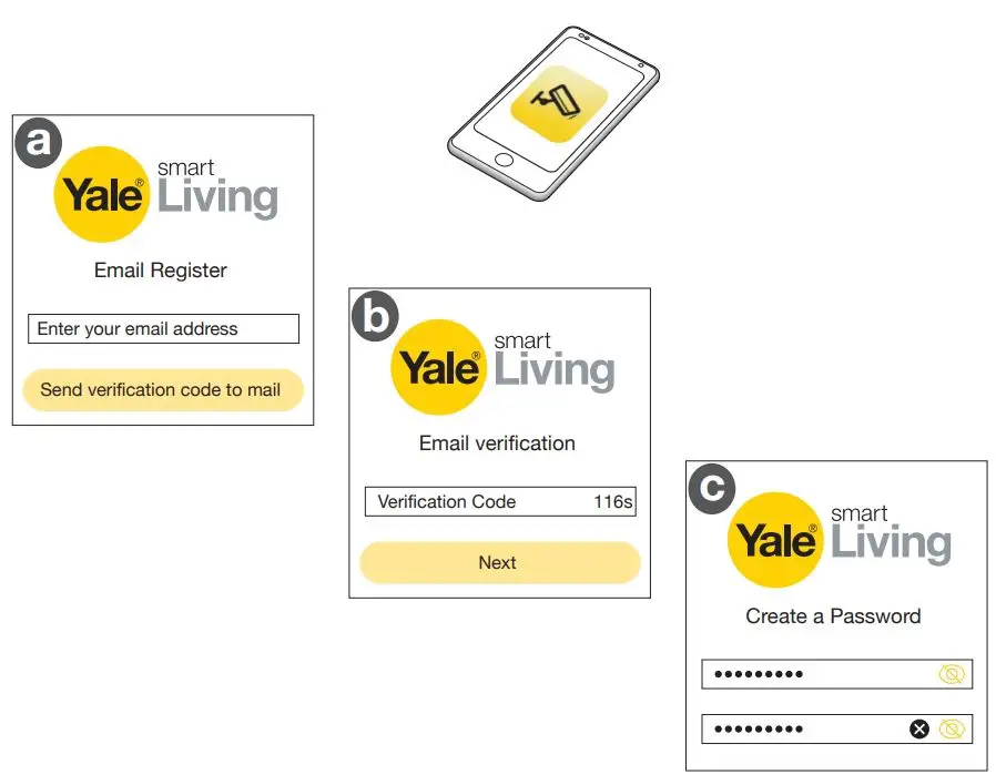Yale SV-8C-4ABFX 8-CHannel 1080P HD CCTV System User Guide - Create an account