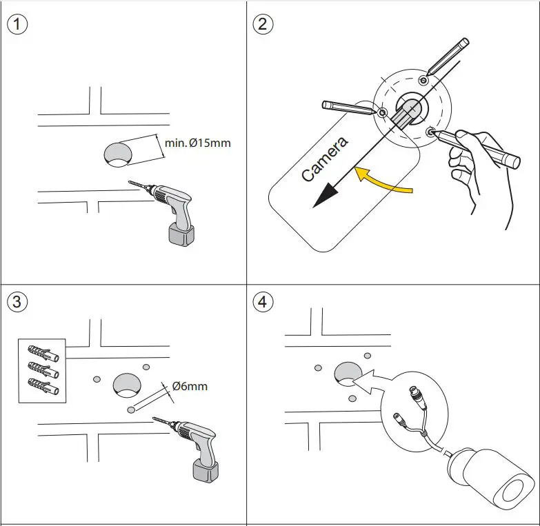 Yale SV-8C-4ABFX 8-CHannel 1080P HD CCTV System User Guide - Mounting