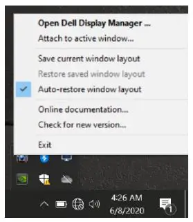 DELL SE2222H 22 Inch FHD Computer User Guide - Auto-restore window layout