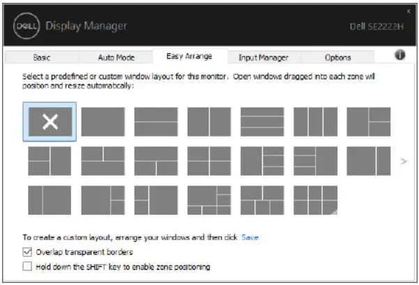 DELL SE2222H 22 Inch FHD Computer User Guide - Easy Arrange