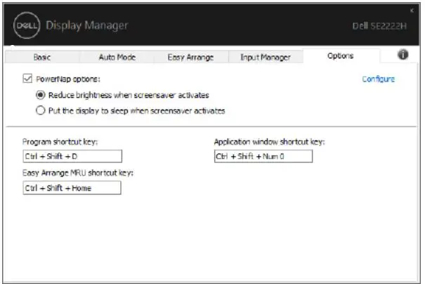 DELL SE2222H 22 Inch FHD Computer User Guide - Other Shortcut Keys