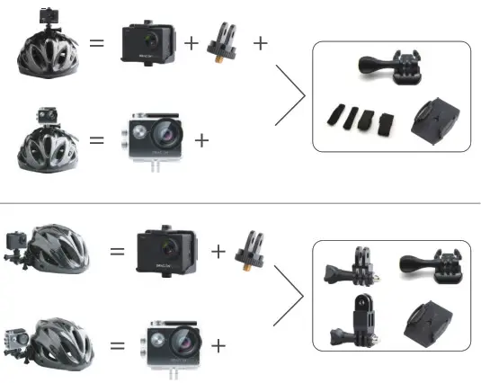 DRAGON TOUCH Vision 4 Lite Anti Shake Waterproof Action Camera - MOUNTING YOUR CAMERA 2